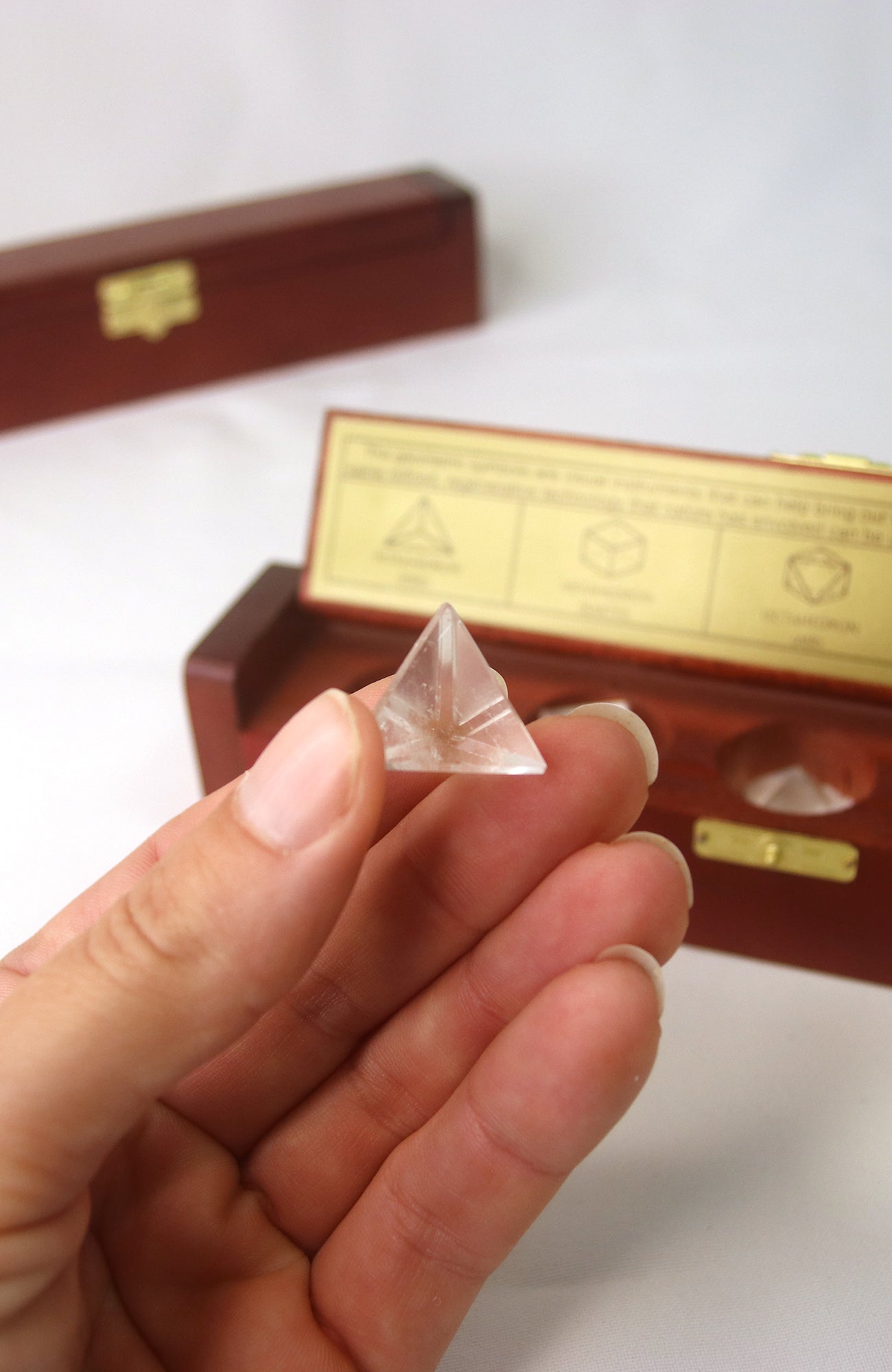 Clear Quartz Geometric Shapes (Boxed)